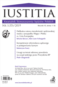 Iustitia. Kwartalnik Stowarzyszenia Sędziów Polskich Nr 1/2019
