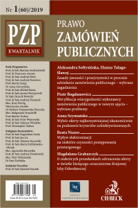 PZP Prawo zamówień publicznych - kwartalnik Nr 1/2019 