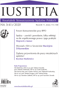 Iustitia. Kwartalnik Stowarzyszenia Sędziów Polskich Nr 3/2020
