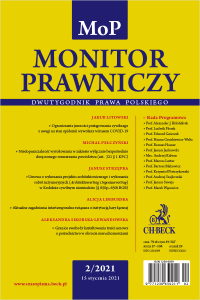 Monitor Prawniczy Nr 2/2021