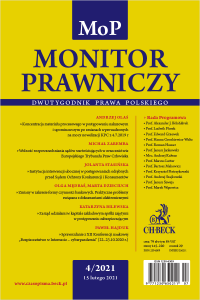 Monitor Prawniczy Nr 4/2021