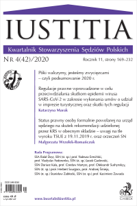 Iustitia. Kwartalnik Stowarzyszenia Sędziów Polskich Nr 4/2020