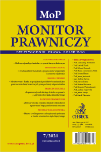 Monitor Prawniczy Nr 7/2021