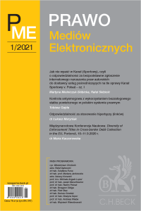 Prawo Mediów Elektronicznych Nr 1/2021