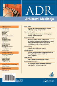 ADR Arbitraż i Mediacja - kwartalnik - numer 2/2021