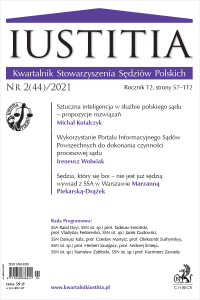Iustitia. Kwartalnik Stowarzyszenia Sędziów Polskich Nr 2/2021