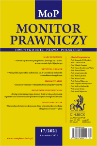 Monitor Prawniczy Nr 17/2021