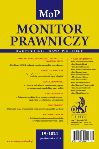 Monitor Prawniczy Nr 19/2021