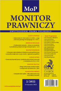 Monitor Prawniczy Nr 2/2022