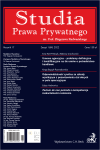 Studia Prawa Prywatnego. Zeszyt 1/2022