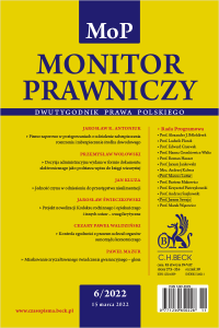 Monitor Prawniczy Nr 6/2022