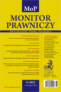 Monitor Prawniczy Nr 8/2022
