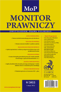 Monitor Prawniczy Nr 9/2022