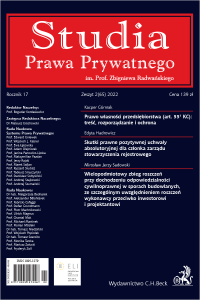 Studia Prawa Prywatnego. Zeszyt 2/2022
