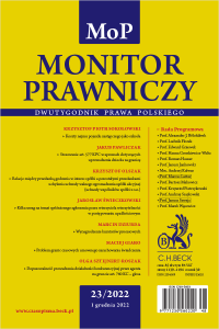 Monitor Prawniczy Nr 23/2022