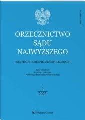 Orzecznictwo Sądu Najwyższego. Izba Pracy i Ubezpieczeń Społecznych - Nr 2/2023