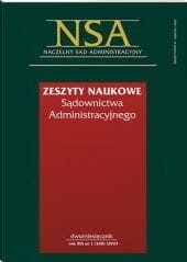 Zeszyty Naukowe Sądownictwa Administracyjnego - Nr 1/2023