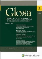 Glosa - Prawo Gospodarcze w Orzeczeniach i Komentarzach - Nr 2/2023 [195]