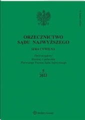 Orzecznictwo Sądu Najwyższego. Izba Cywilna - Nr 5/2023
