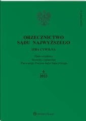 Orzecznictwo Sądu Najwyższego. Izba Cywilna - Nr 6/2023