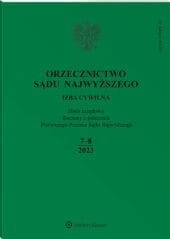Orzecznictwo Sądu Najwyższego. Izba Cywilna - Nr 7-8/2023