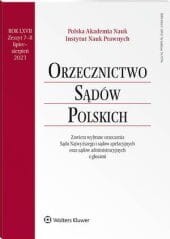 Orzecznictwo Sądów Polskich - Nr 7-8/2023