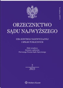 Orzecznictwo Sądu Najwyższego. Izba Kontroli Nadzwyczajnej i Spraw Publicznych - Nr 2/2023