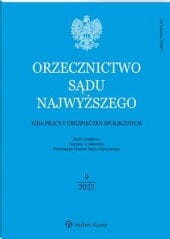Orzecznictwo Sądu Najwyższego. Izba Pracy i Ubezpieczeń Społecznych - Nr 9/2023