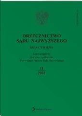 Orzecznictwo Sądu Najwyższego. Izba Cywilna - Nr 11/2023