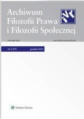 Archiwum Filozofii Prawa i Filozofii Społecznej - Nr 4/2023 [37]