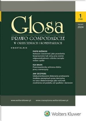 Glosa - Prawo Gospodarcze w Orzeczeniach i Komentarzach - Nr 1/2024 [198]