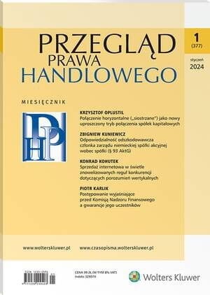 Przegląd Prawa Handlowego - Nr 1/2024 [377]