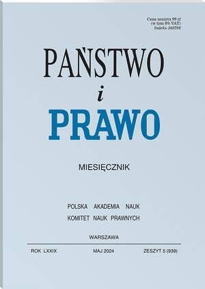 Państwo i Prawo - Nr 5/2024 [939]