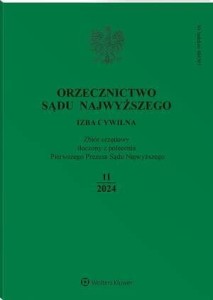 Orzecznictwo Sądu Najwyższego. Izba Cywilna - Nr 11/2024