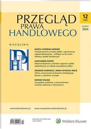 Przegląd Prawa Handlowego - Nr 12/2024 [388]