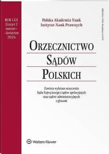 Orzecznictwo Sądów Polskich - Nr 2/2026