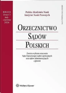 Orzecznictwo Sądów Polskich - Nr 3/2026