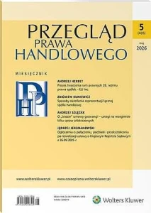 Przegląd Prawa Handlowego - Nr 5/2026 [405]
