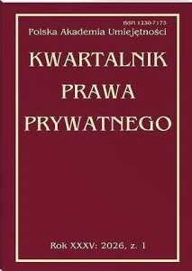 Kwartalnik Prawa Prywatnego Nr 1/2026