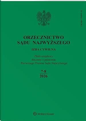 Orzecznictwo Sądu Najwyższego. Izba Cywilna - Nr 7-8/2026