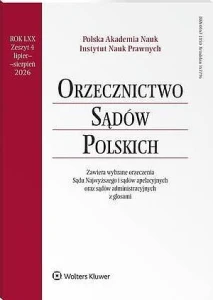 Orzecznictwo Sądów Polskich - Nr 4/2026