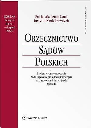 Orzecznictwo Sądów Polskich - Nr 4/2026