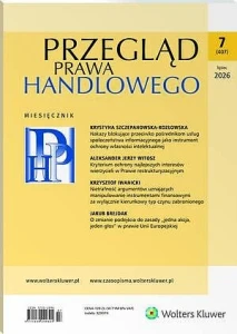 Przegląd Prawa Handlowego - Nr 7/2026 [407]