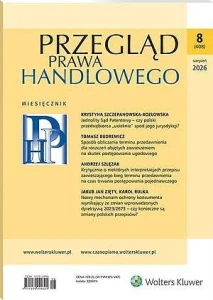 Przegląd Prawa Handlowego - Nr 8/2026 [408]