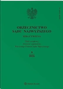 Orzecznictwo Sądu Najwyższego. Izba Cywilna - Nr 9/2026