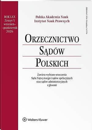 Orzecznictwo Sądów Polskich - Nr 5/2026